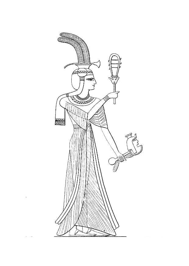 Coloring page daughter of Ramses II