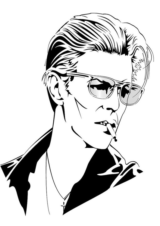 Coloring page David Bowie