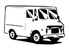 Coloring page delivery van