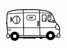 Coloring pages delivery van