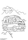 Coloring page delivery van