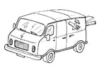 Coloring page delivery van