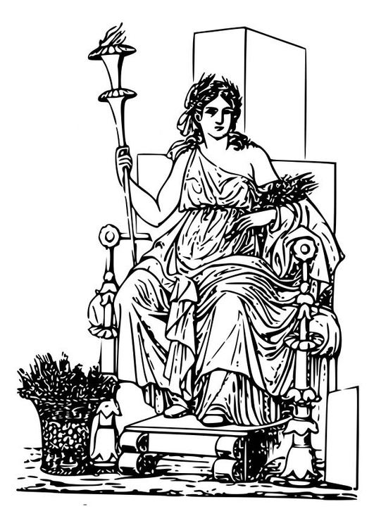 Coloring page Demeter