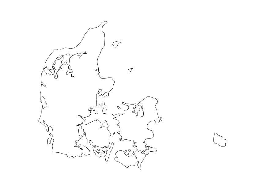 Coloring page Denmark