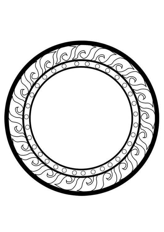 Coloring page dharma wheel