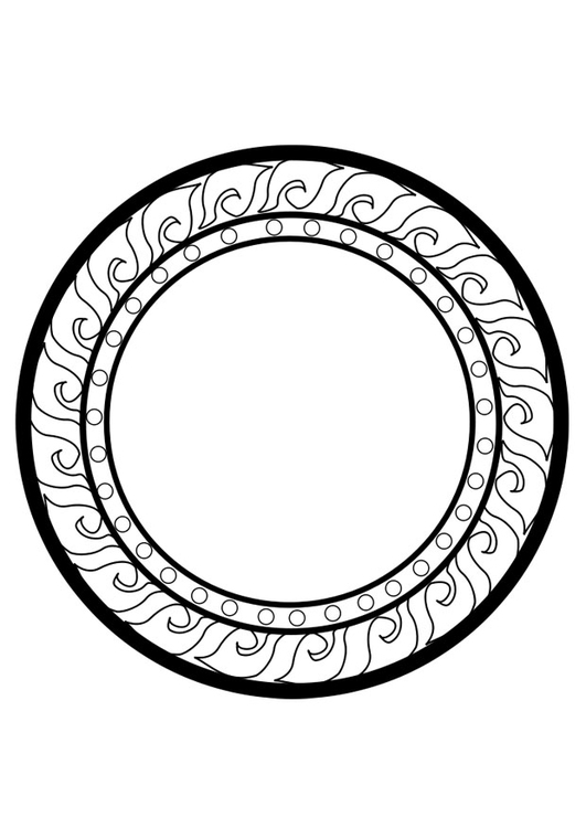 Coloring page dharma wheel