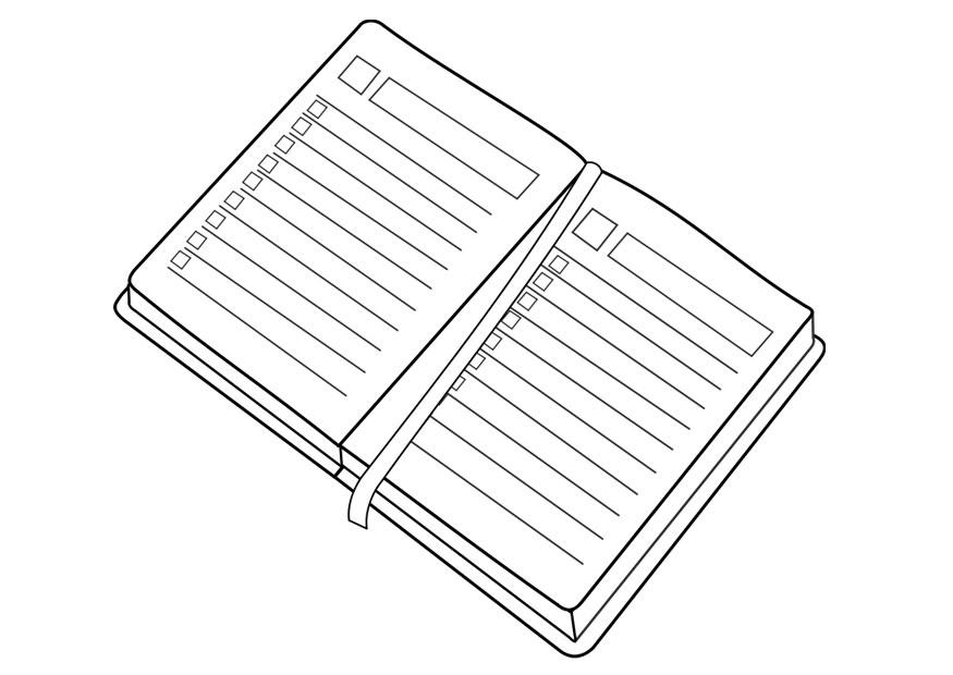 Coloring page diary