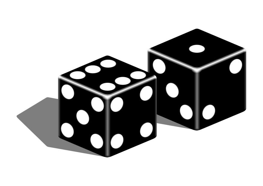 Coloring page dice