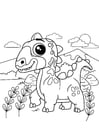 Coloring page dino on the go