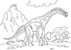 Coloring page dinosaur - diplodocus