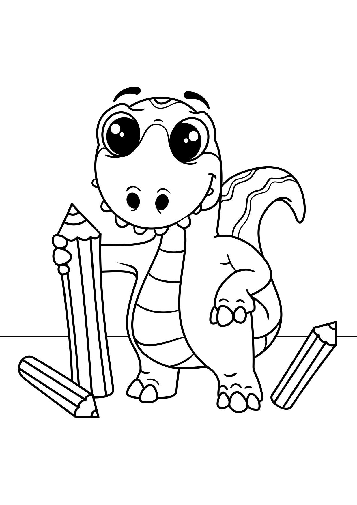 Coloring Page dinosaur draws - free printable coloring pages - Img 30978