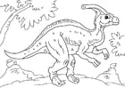Coloring pages dinosaur - parasaurolophus