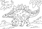 Coloring page dinosaur - stegosaurus