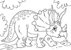 Coloring pages dinosaur - triceratops