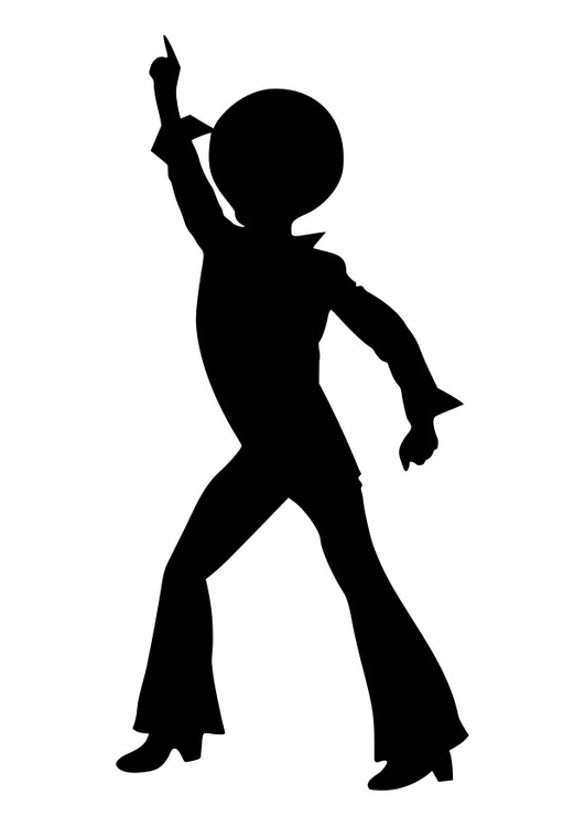 Coloring page disco dancer