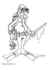 Coloring pages diver