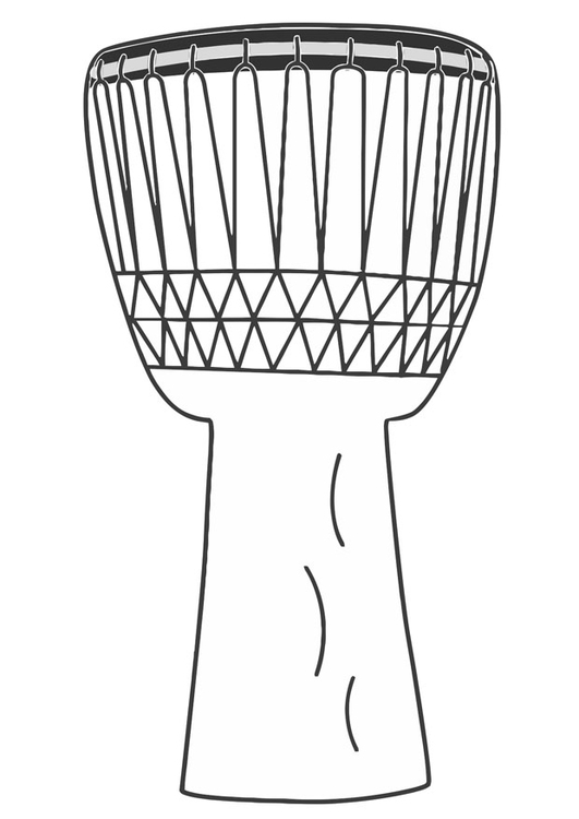 Coloring page djembe