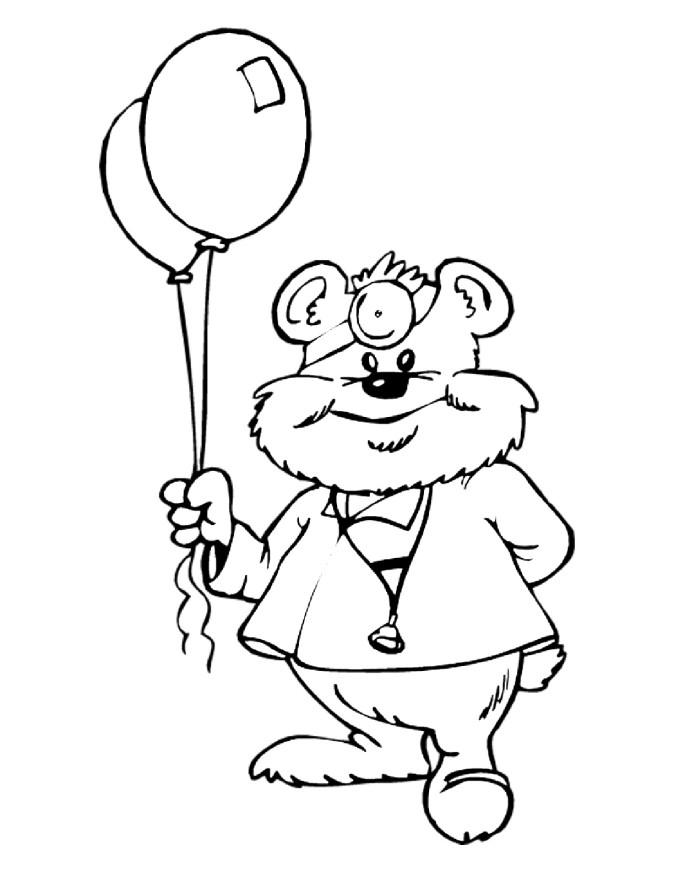 Coloring page doctor bear