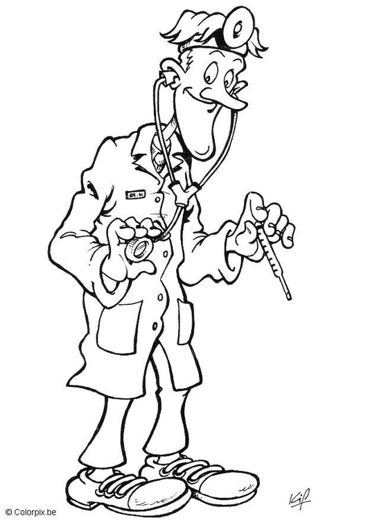 Coloring page doctor