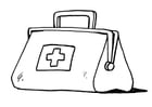 Coloring page doctors bag