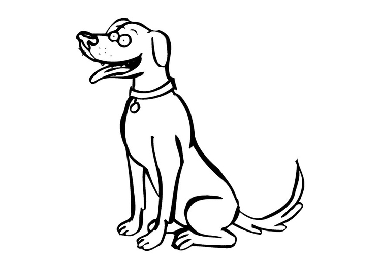 Coloring page dog