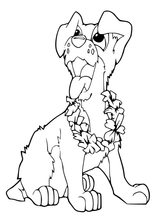 Coloring page dog