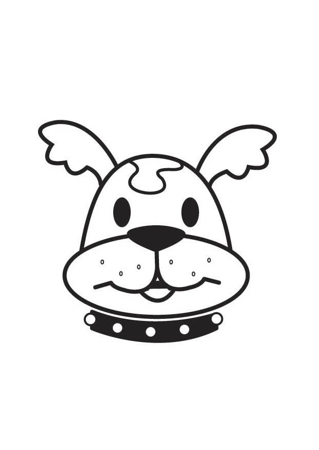 Coloring page Dog Head