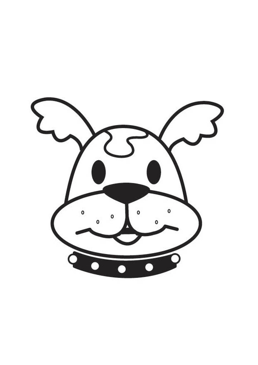 Coloring page Dog Head