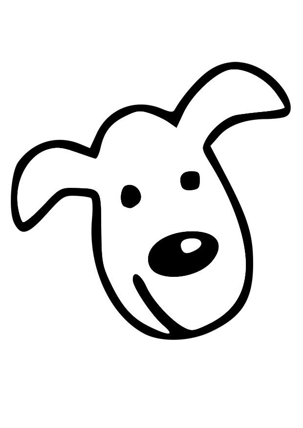 Coloring Page dog's head - free printable coloring pages - Img 19658