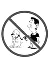 Coloring page dogs forbidden