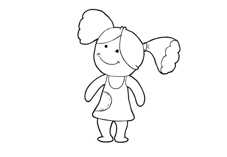 Coloring page doll