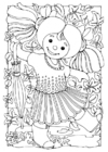 Coloring page doll - girl
