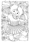 Coloring page doll - girl