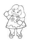 Coloring page doll