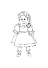 Coloring pages doll