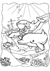 coloring-page dolphins 3