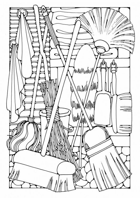 Coloring page Domestic items