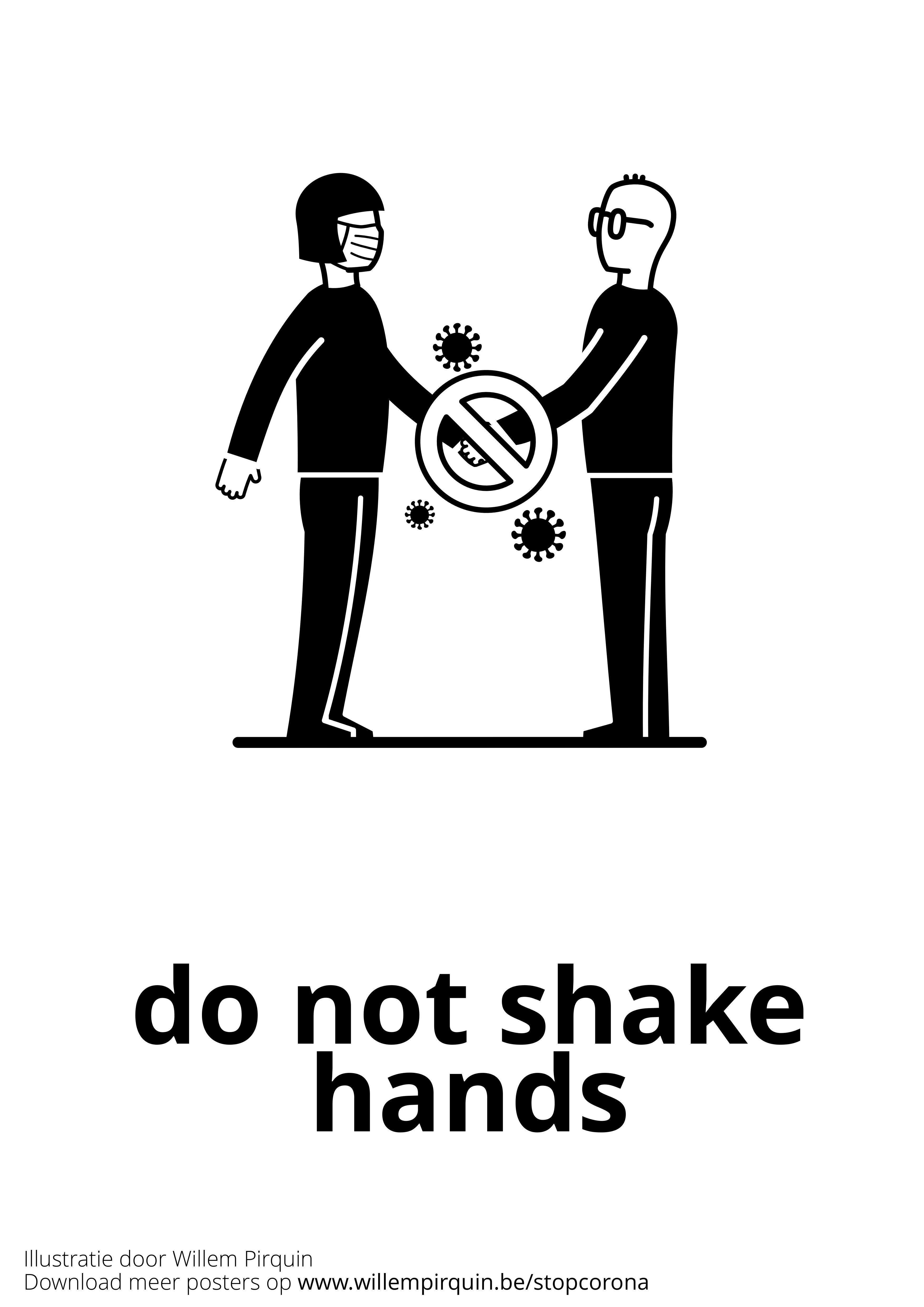 Coloring page don&#39;t shake hands