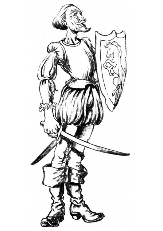 Coloring page Don Quixote