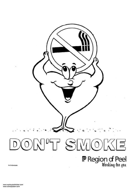 Coloring page donÂ´t smoke