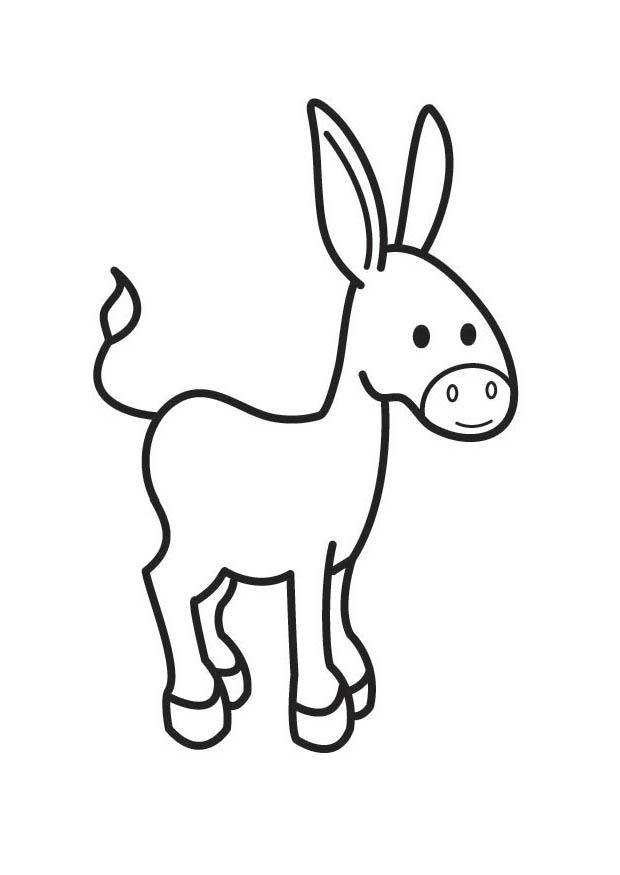 Coloring page donkey