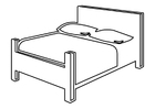 Coloring page double bed
