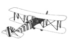 Coloring page double decker airplane