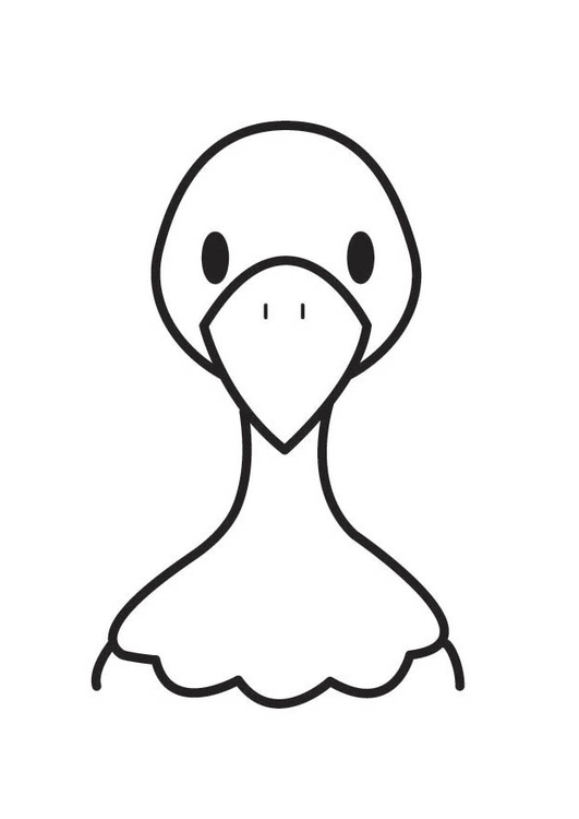 Coloring page Dove Head