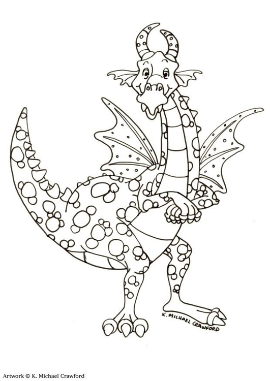 Coloring page dragon