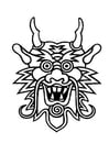 Coloring pages dragon mask