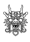 Coloring pages dragon mask