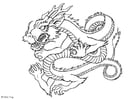 Coloring page dragon