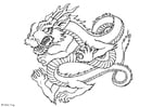 Coloring page dragon