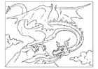 Coloring page dragon